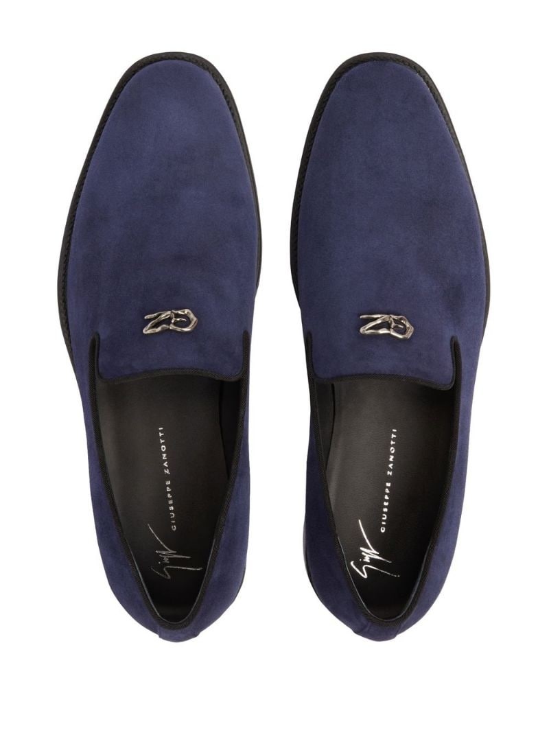 Imrham logo-plaque suede loafers - 7