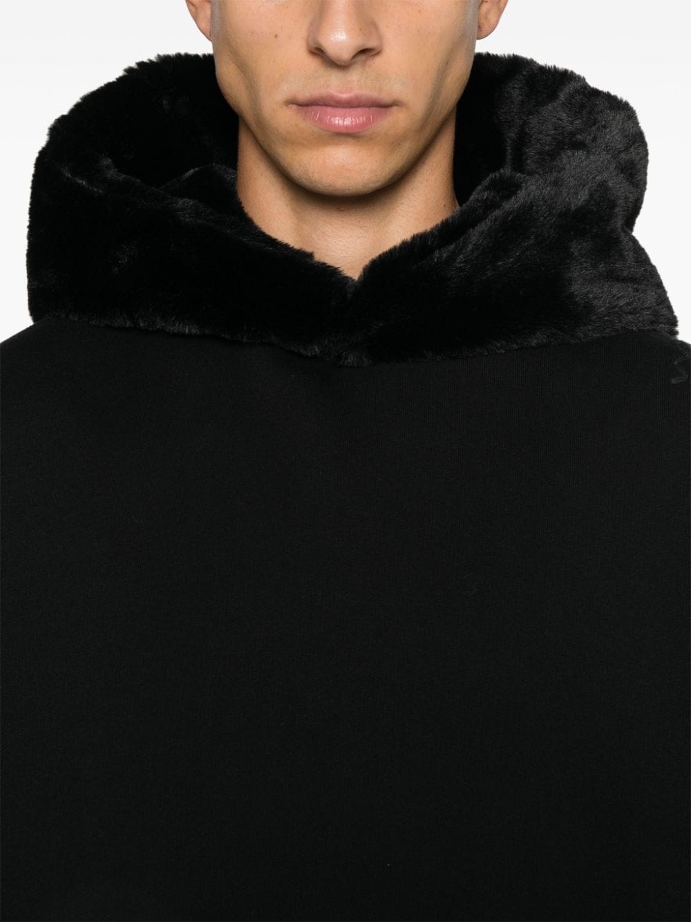 fur-hood sweatshirt - 5