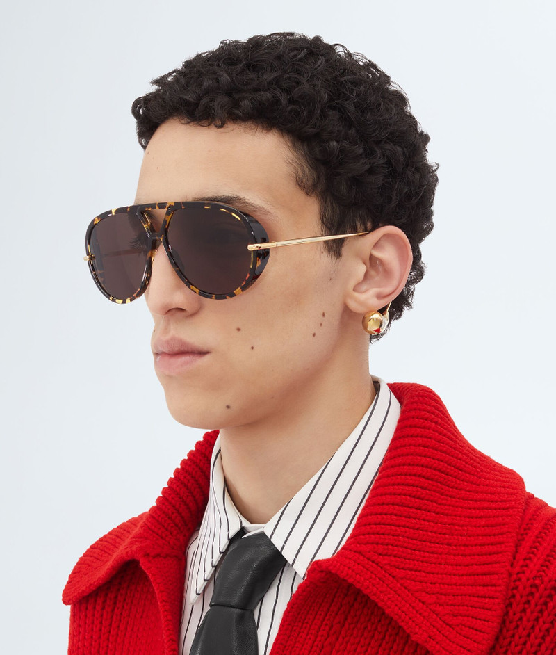 Bottega Veneta BV1273S Drop Aviator Sunglasses outlook