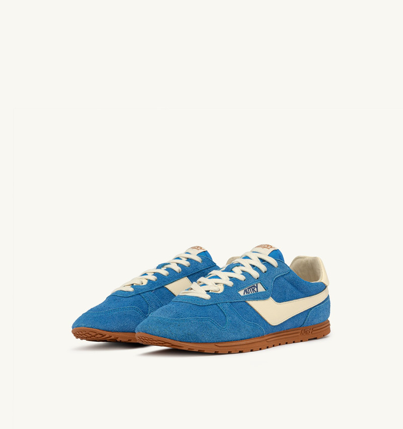 AUTRY SNEAKERS WINDSPIN IN SUEDE AND LEATHER COLOR BLUE YATCH AND RUTABAGA outlook
