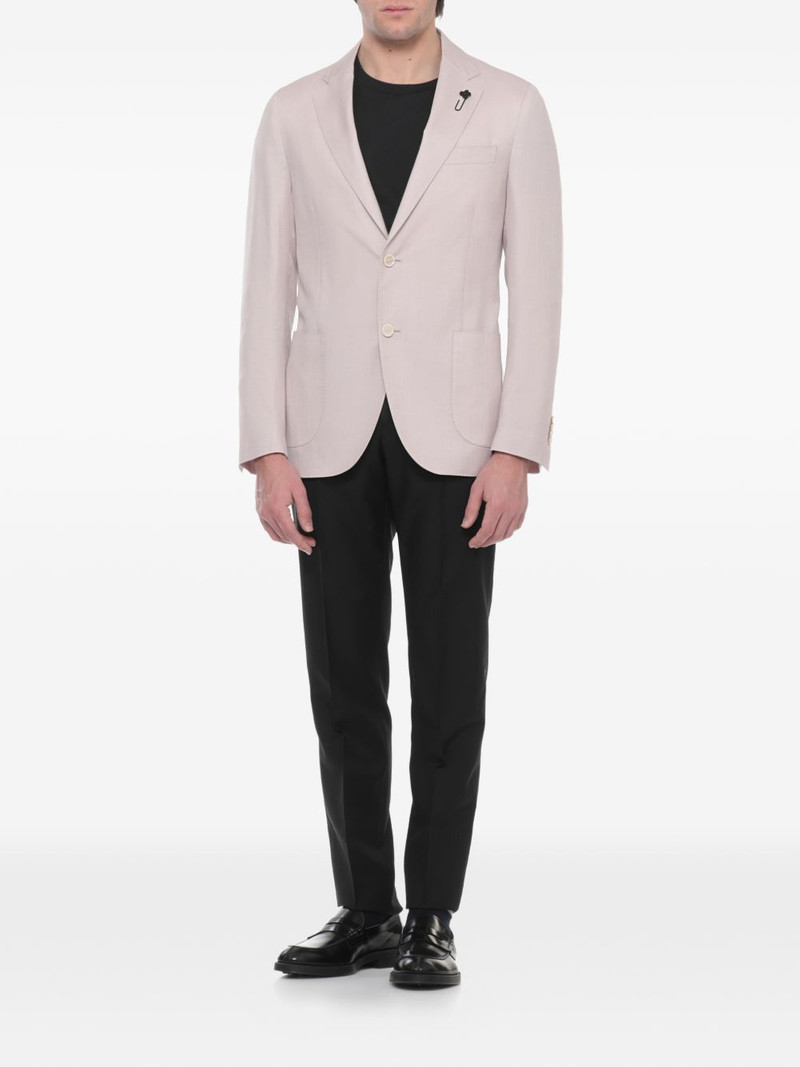 LARDINI flower-pin jacket outlook