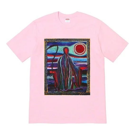 Supreme SS19 Reaper Tee Printing Short Sleeve Unisex Pink SUP-SS19-10489 - 1
