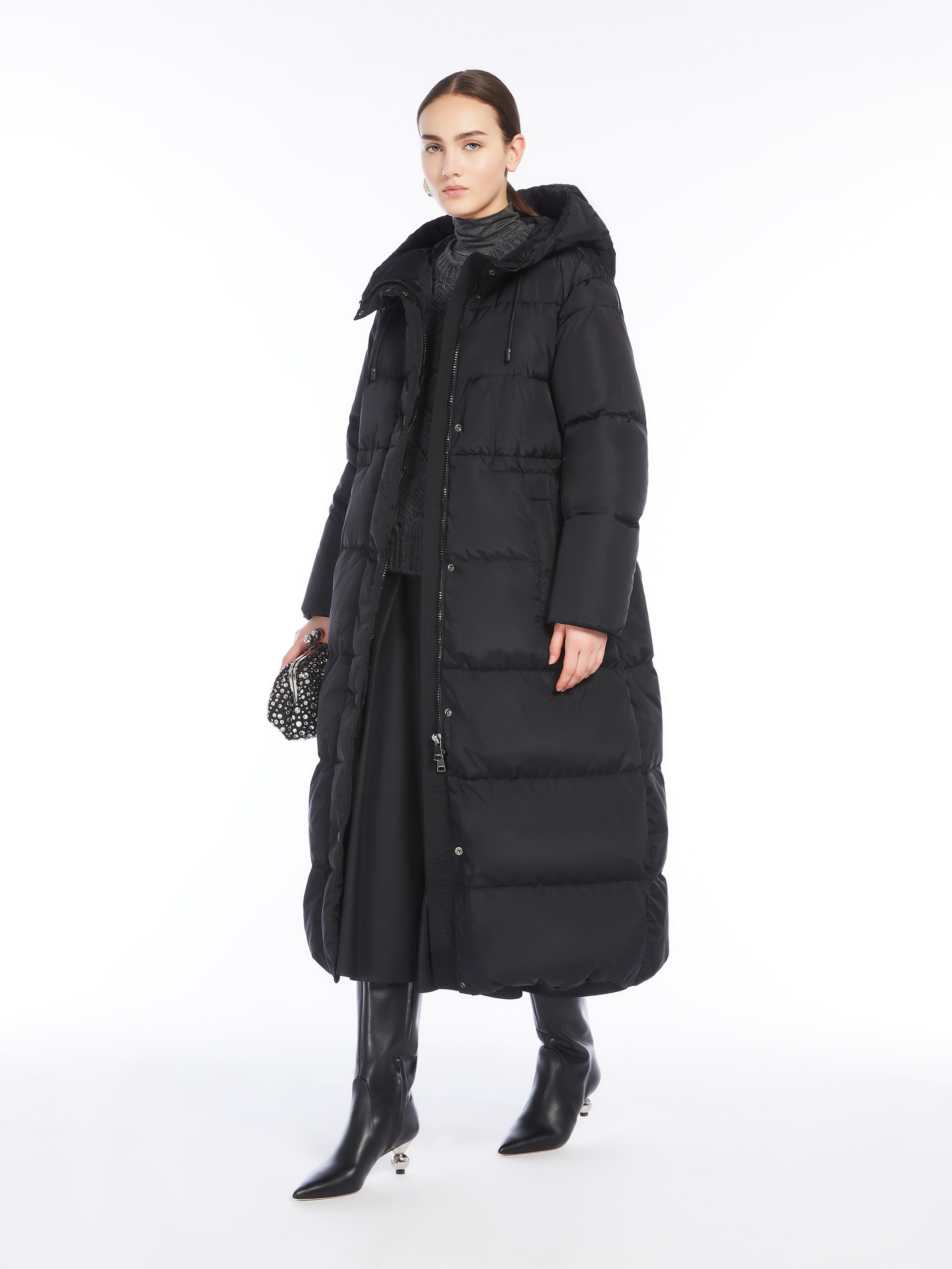 DOLLY Long water-repellent taffeta down jacket - 2