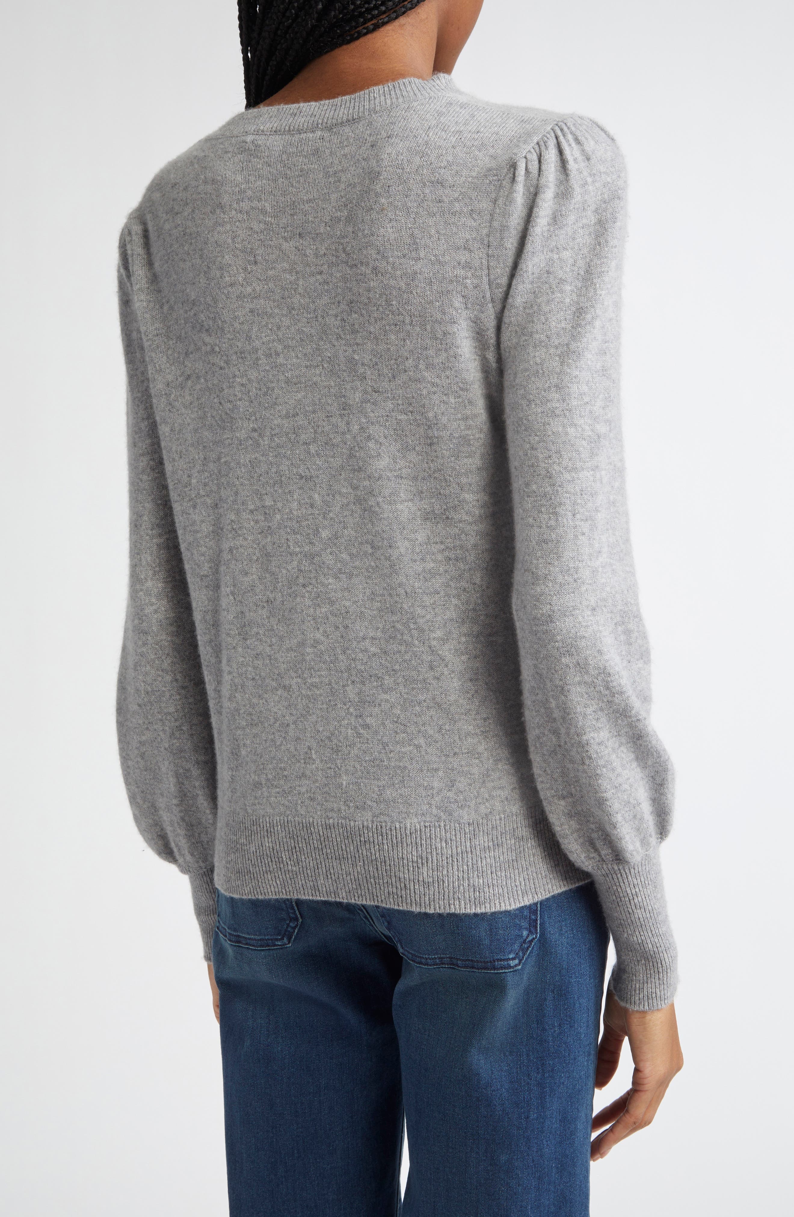 Nelia Button Accent Cashmere Sweater - 2