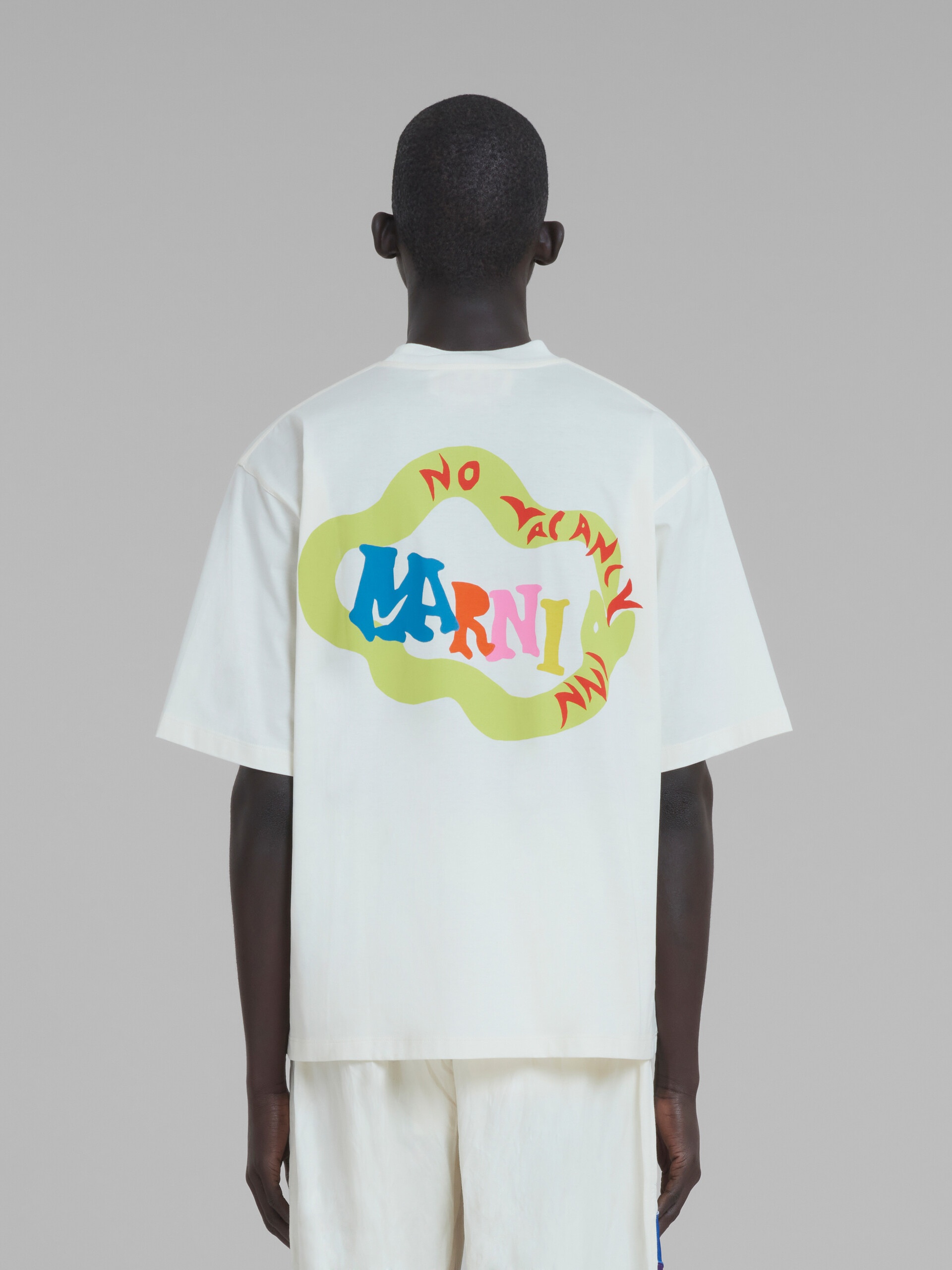 Marni MARNI X NO VACANCY INN - WHITE T-SHIRT IN BIO COTTON