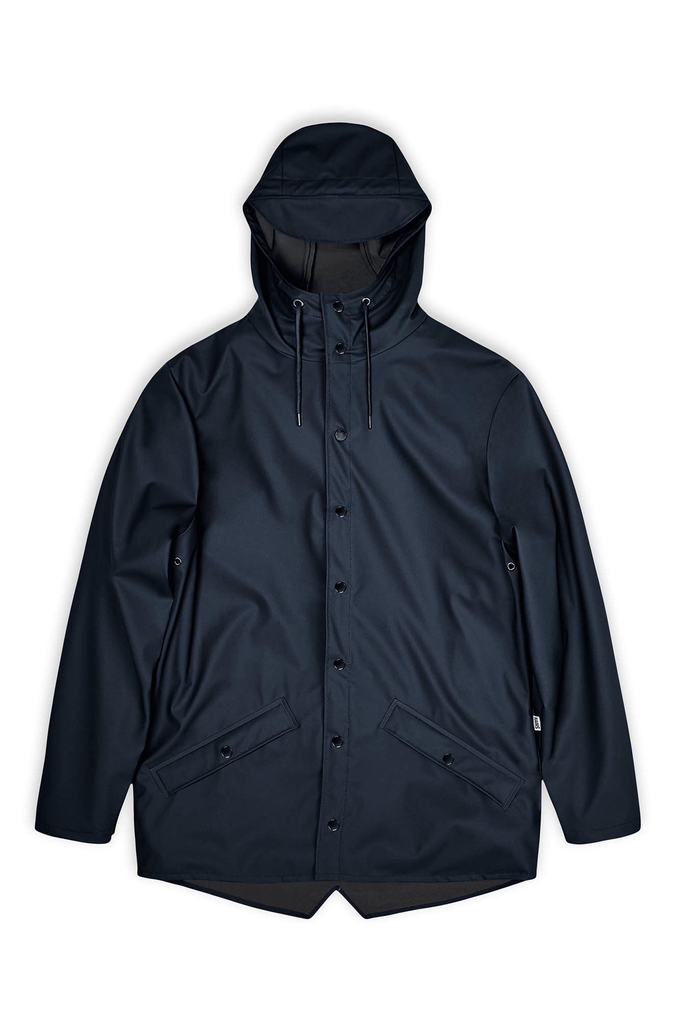 Rains Gender Inclusive Lightweight Hooded Waterproof Rain Jacket in Navy at Nordstrom - 2