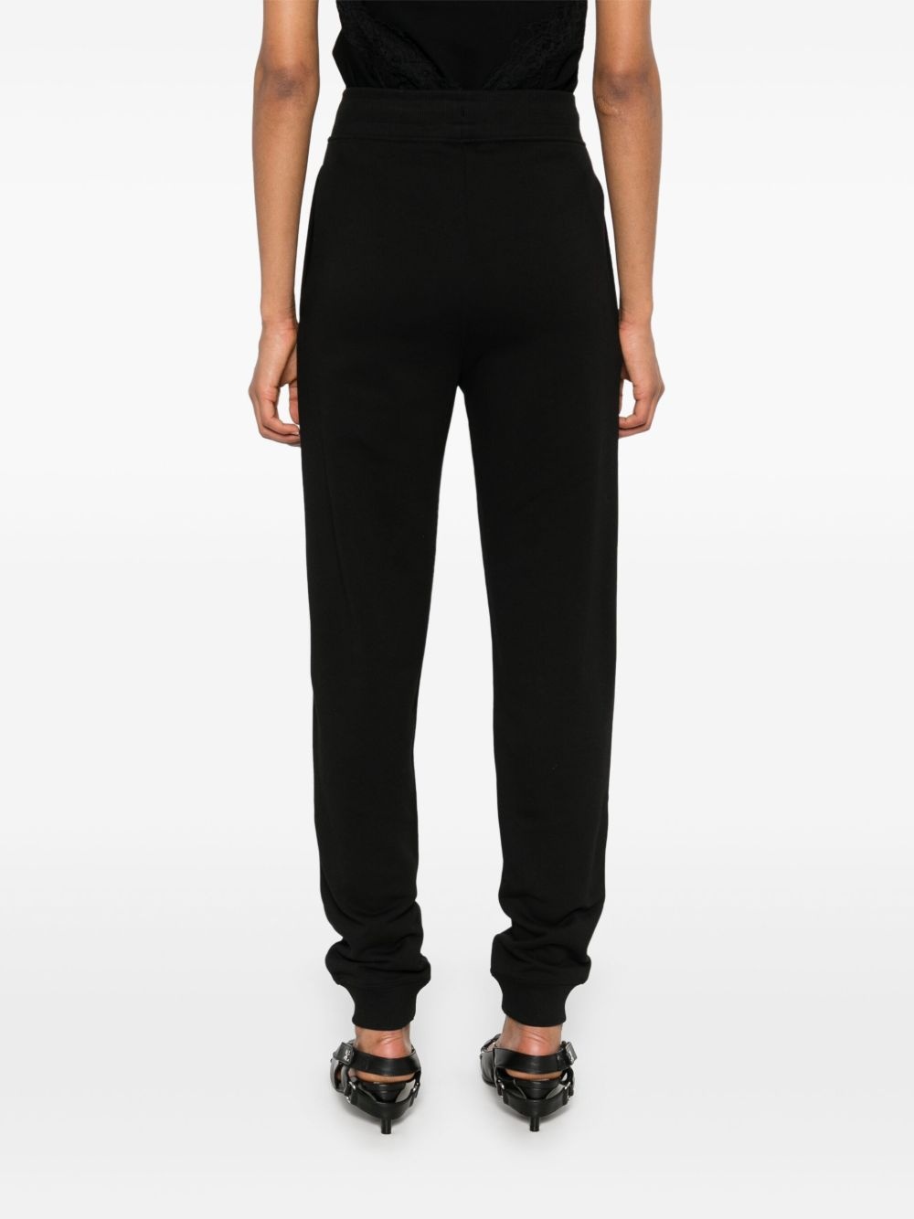 logo-embroidered cotton track pants - 4
