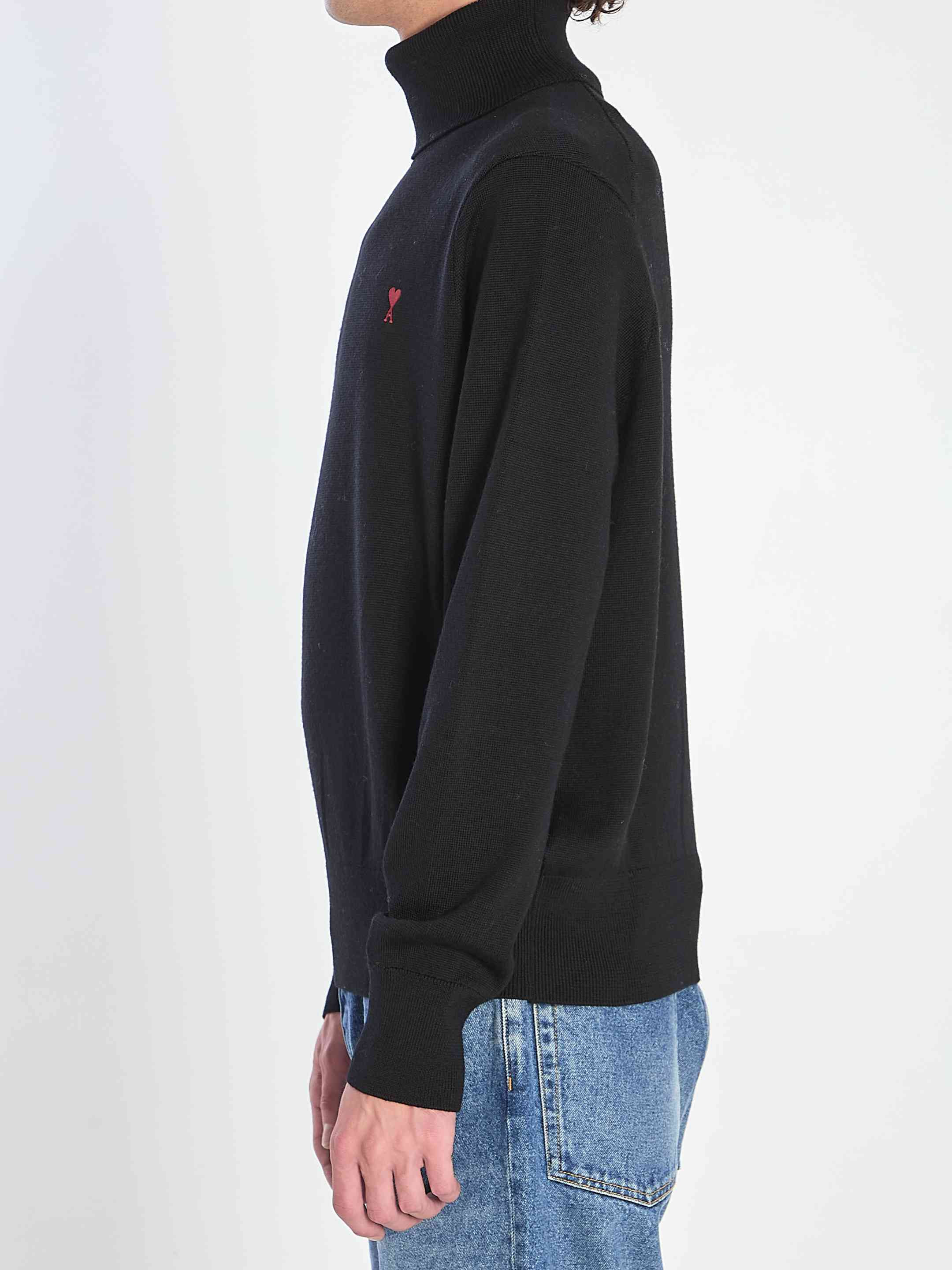 Ami Paris Men Ami De Coeur Turtleneck Sweater - 3
