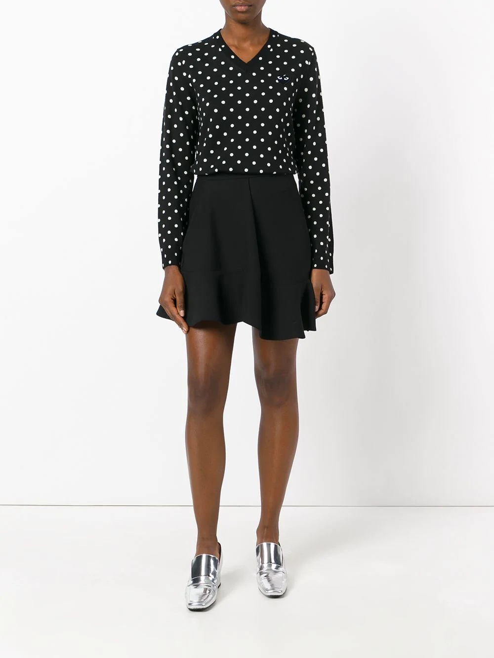 polka dot knitted sweater - 2