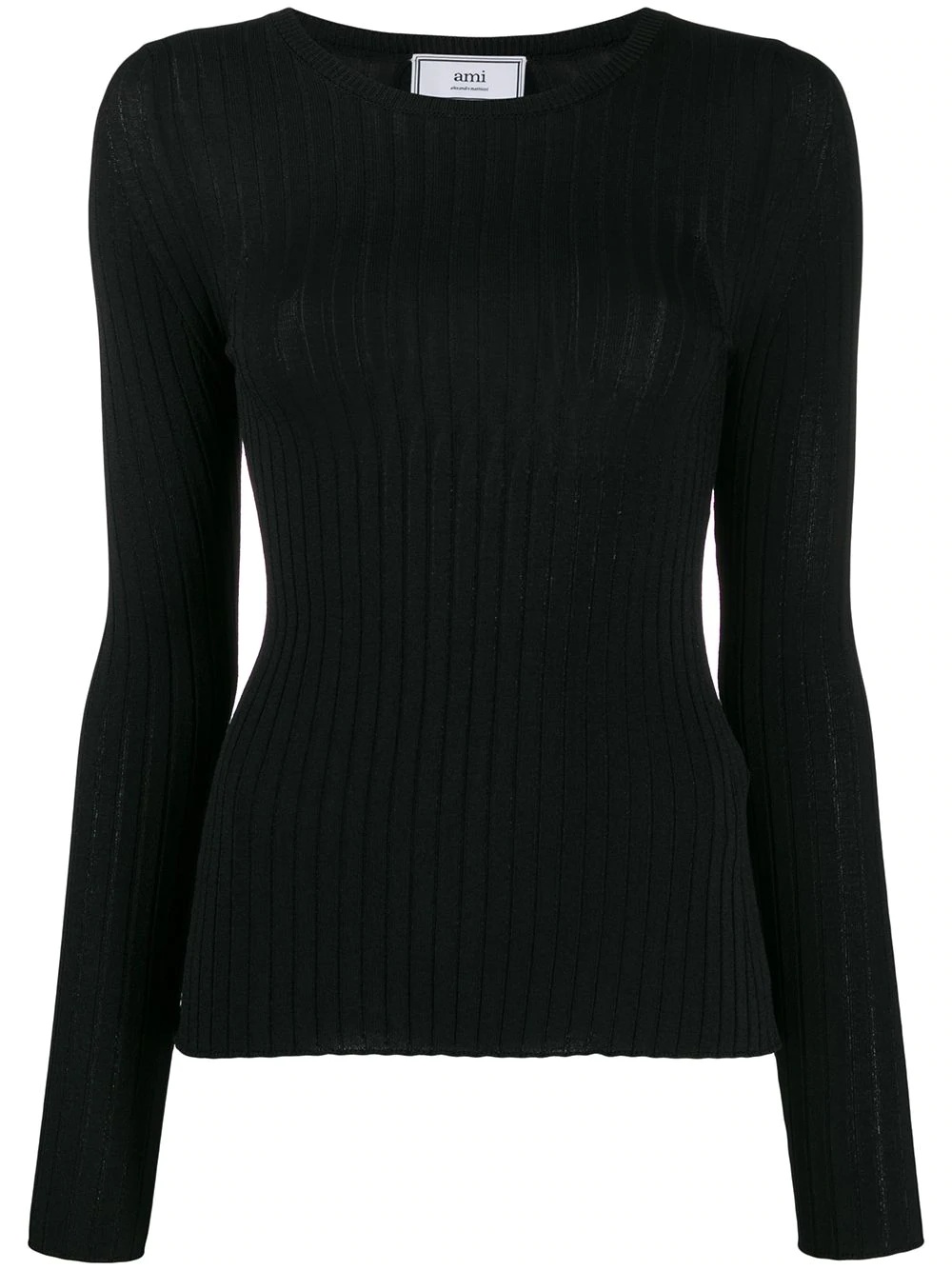 crew neck ribbed jumper - 1