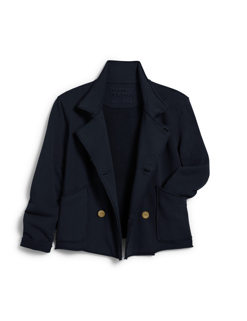 Cropped Sweatshirt Peacoat - 1