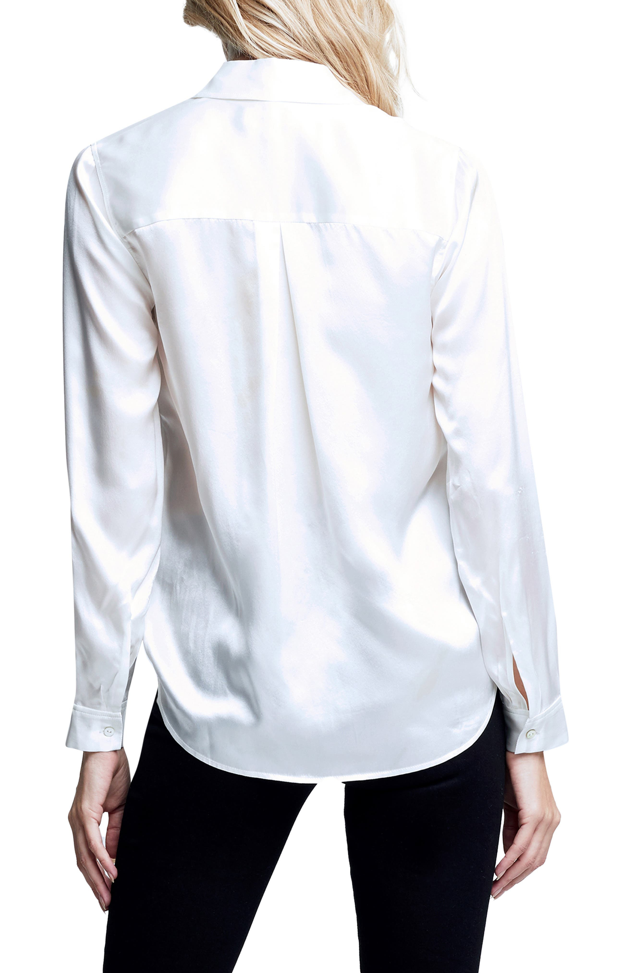 L'AGENCE Tyler Silk Blouse in Ivory at Nordstrom - 2