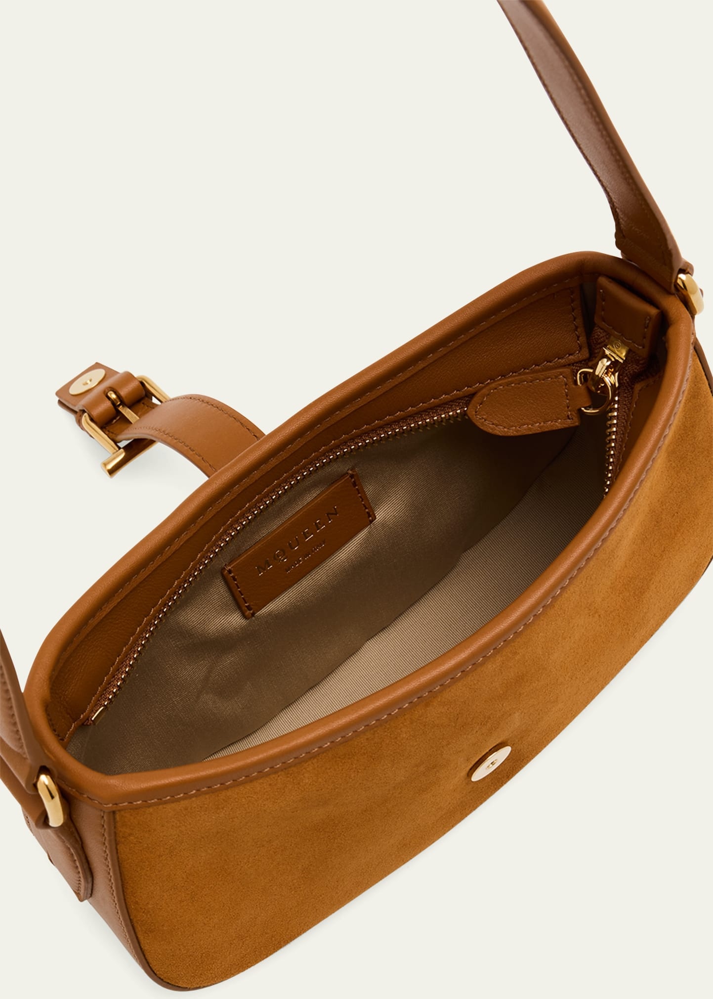 T-Bar Mini Suede Shoulder Bag - 4