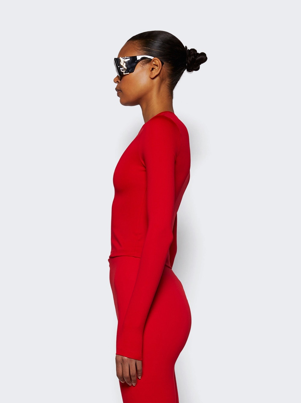 Opaque Long Sleeve Tee Red - 4