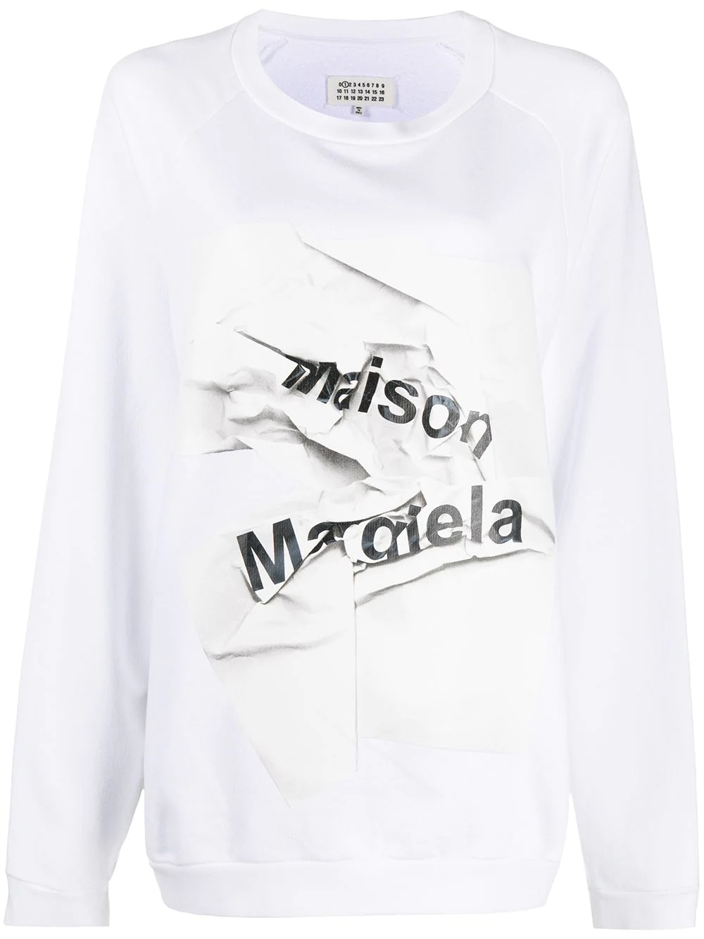 logo print cotton sweatshirt - 1