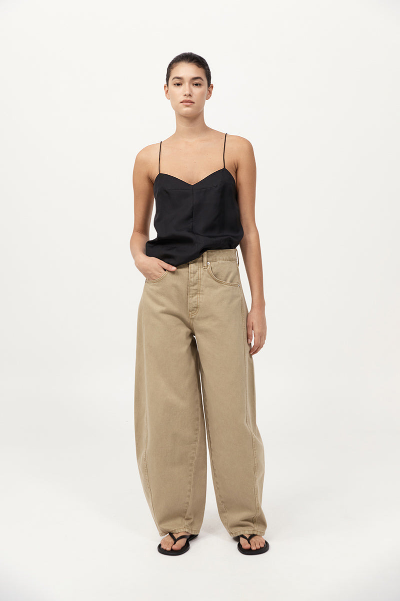 Silk Twill Cami - Black - 4