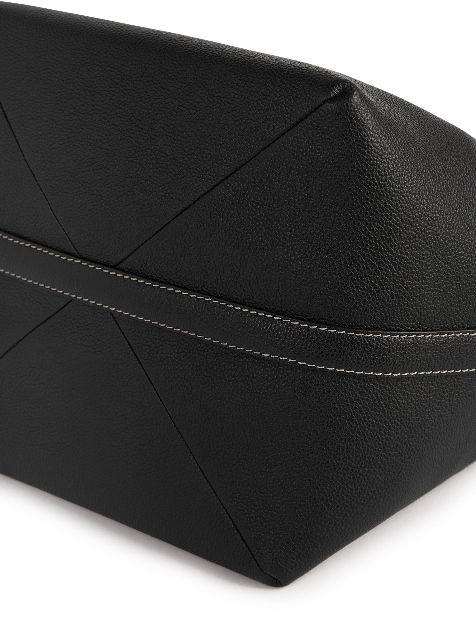BELTED TOTE BLACK GRAIN - 5