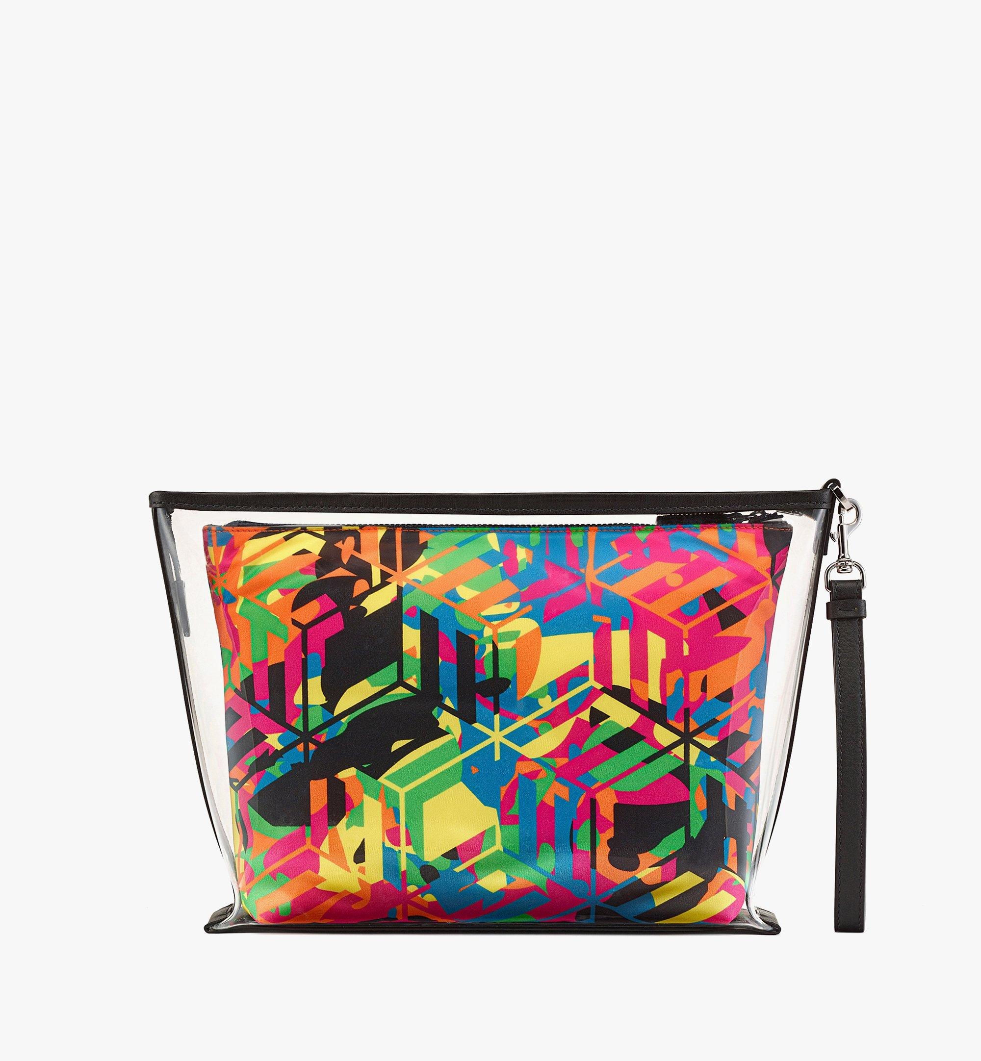 Aren Zip Pouch in Cubic Camouflage Nylon - 4