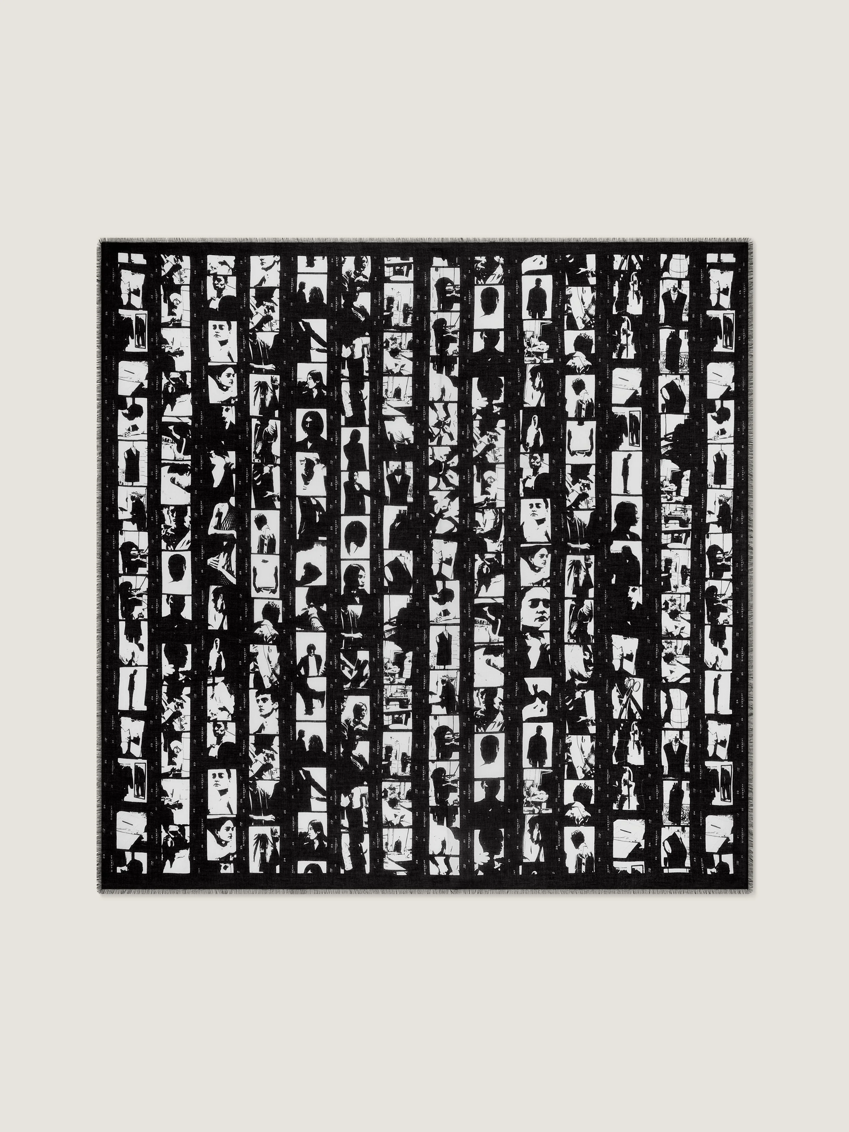 SHAWL IN MODAL WITH PHOTOGRAPHIC NEGATIVE PRINT - 1