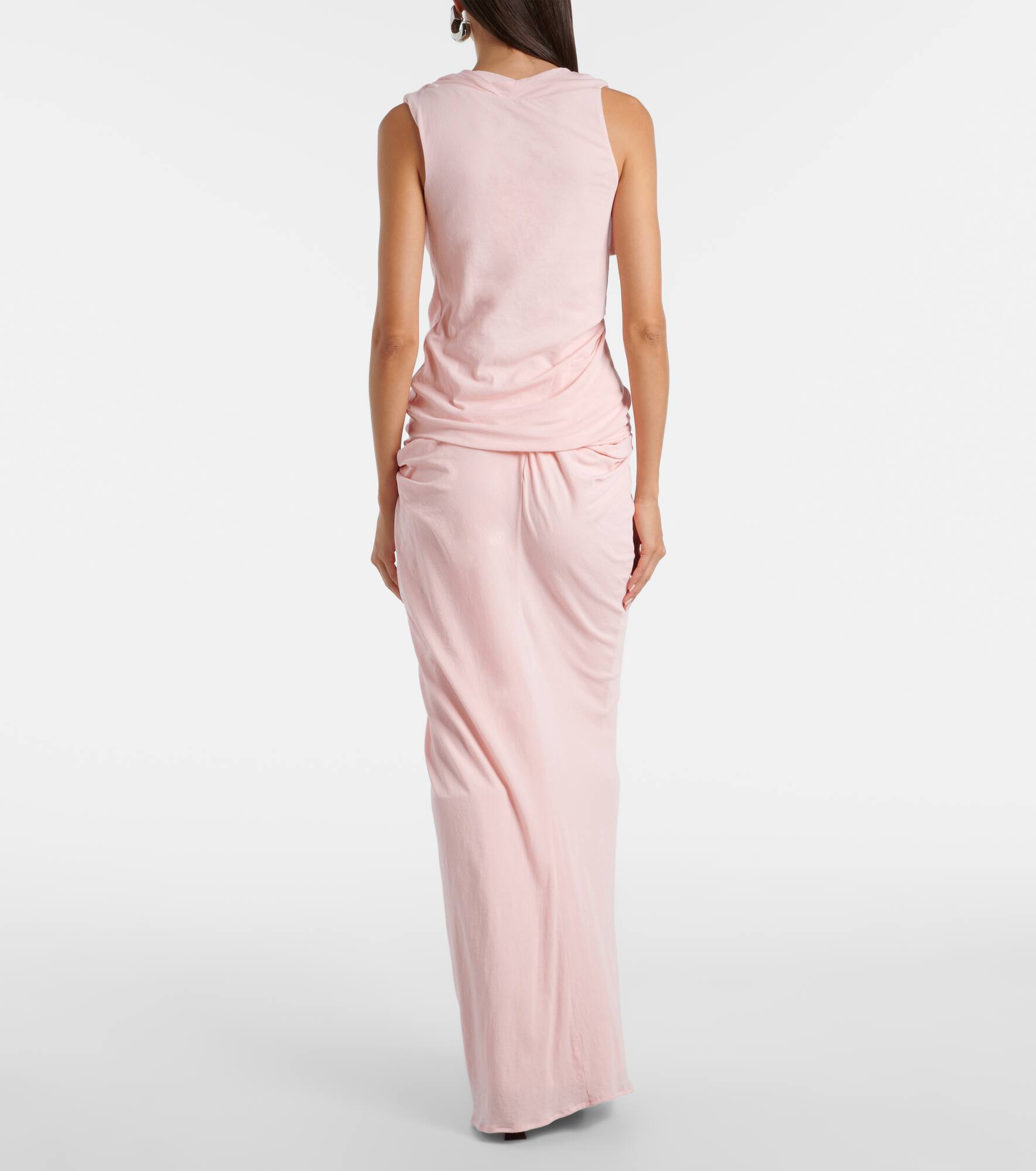 Asymmetric cotton-blend jersey top - 3