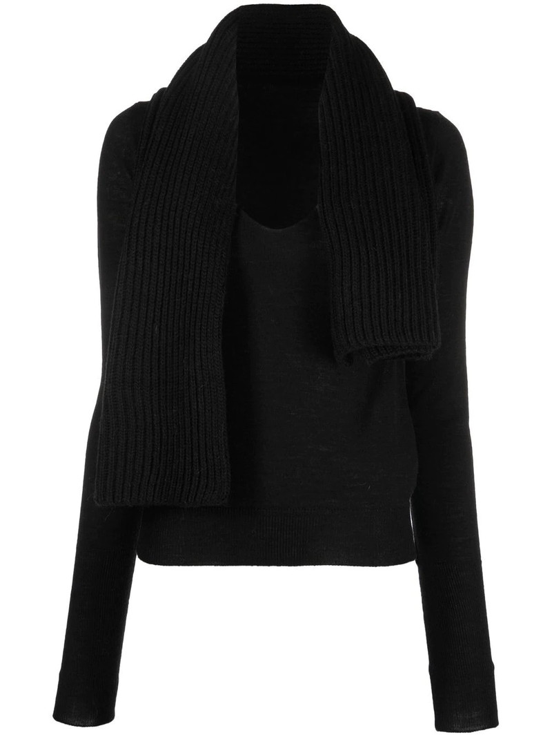 scarf-collar detail jumper 1