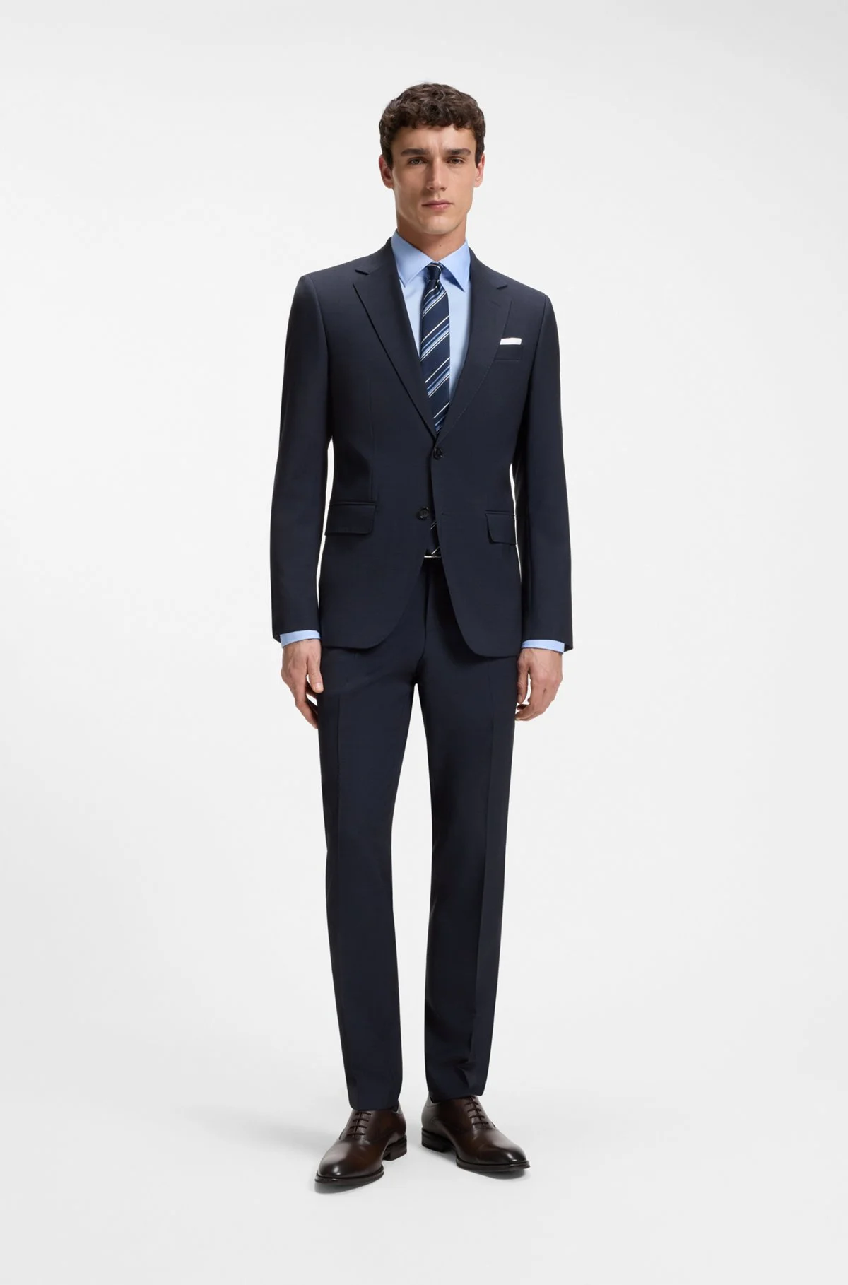 TWO-PIECE SLIM-FIT SUIT IN VIRGIN WOOL - 1