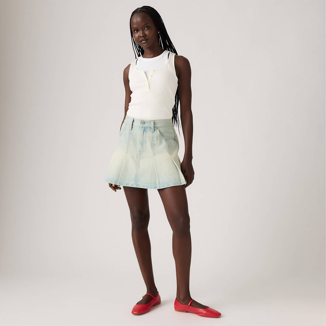 PLEATED MINI SKIRT - 3
