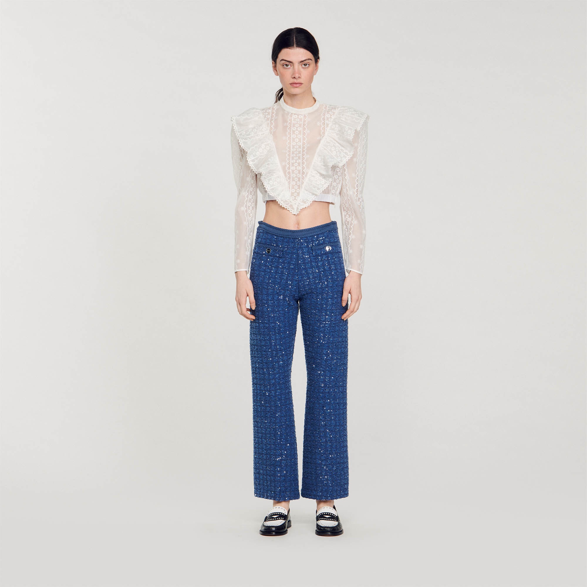 DECORATIVE KNIT TROUSERS - 3
