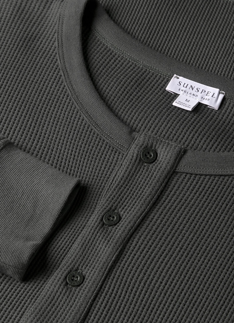 Long Sleeve Waffle Henley 4