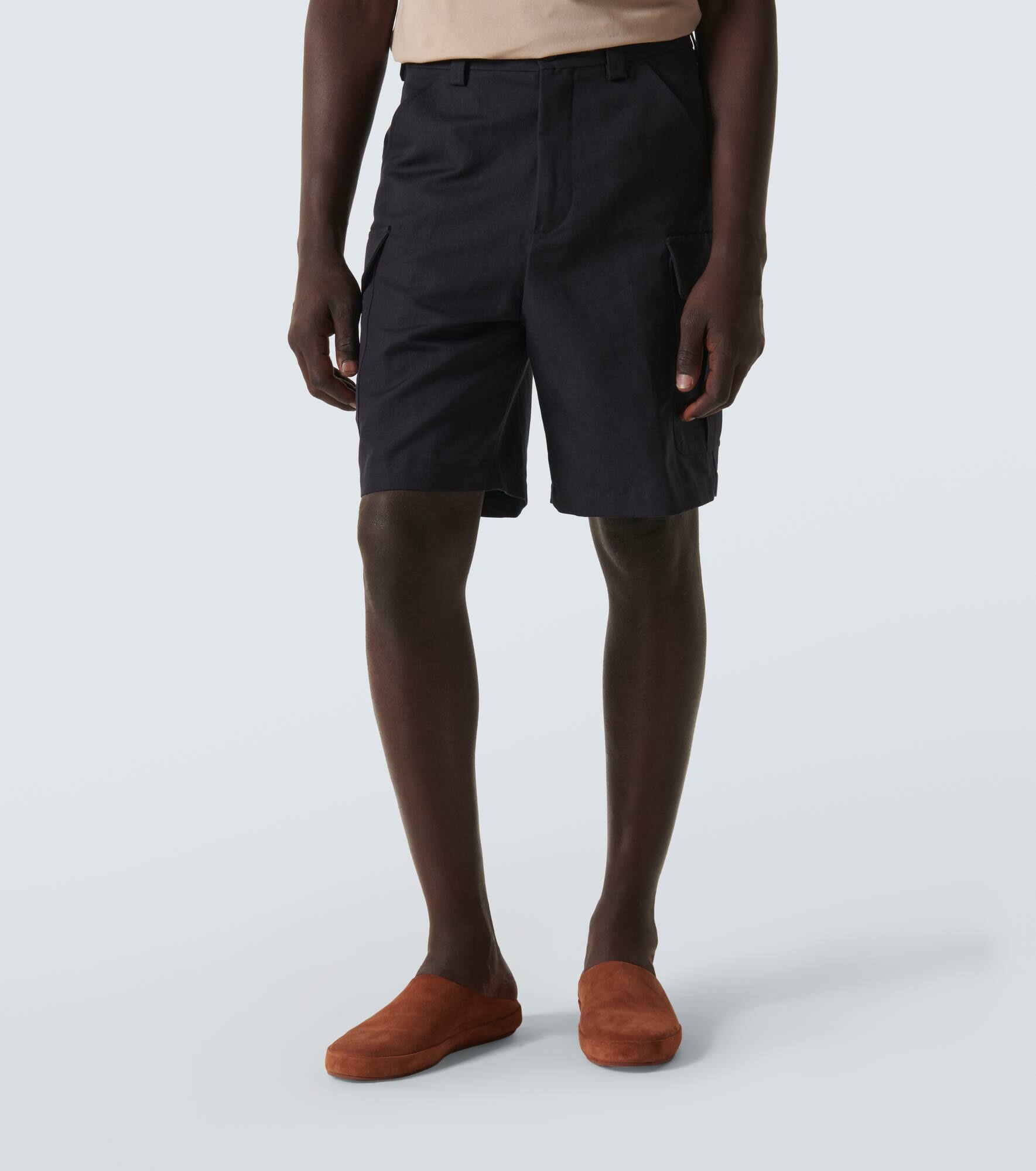 Bizen cotton and linen Bermuda shorts - 3