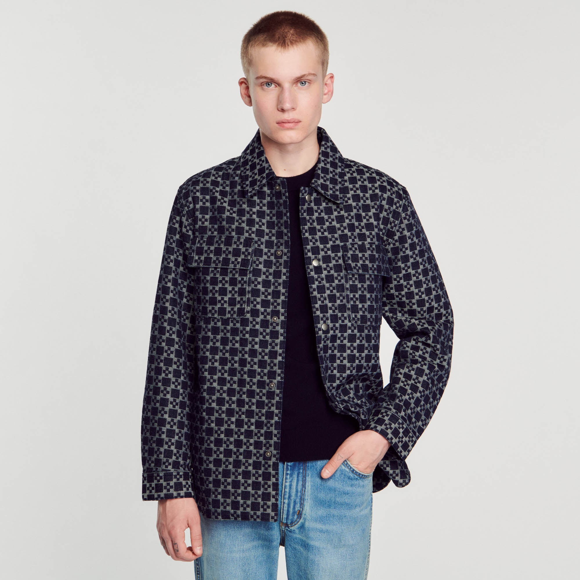 SQUARE CROSS OVERSHIRT - 5