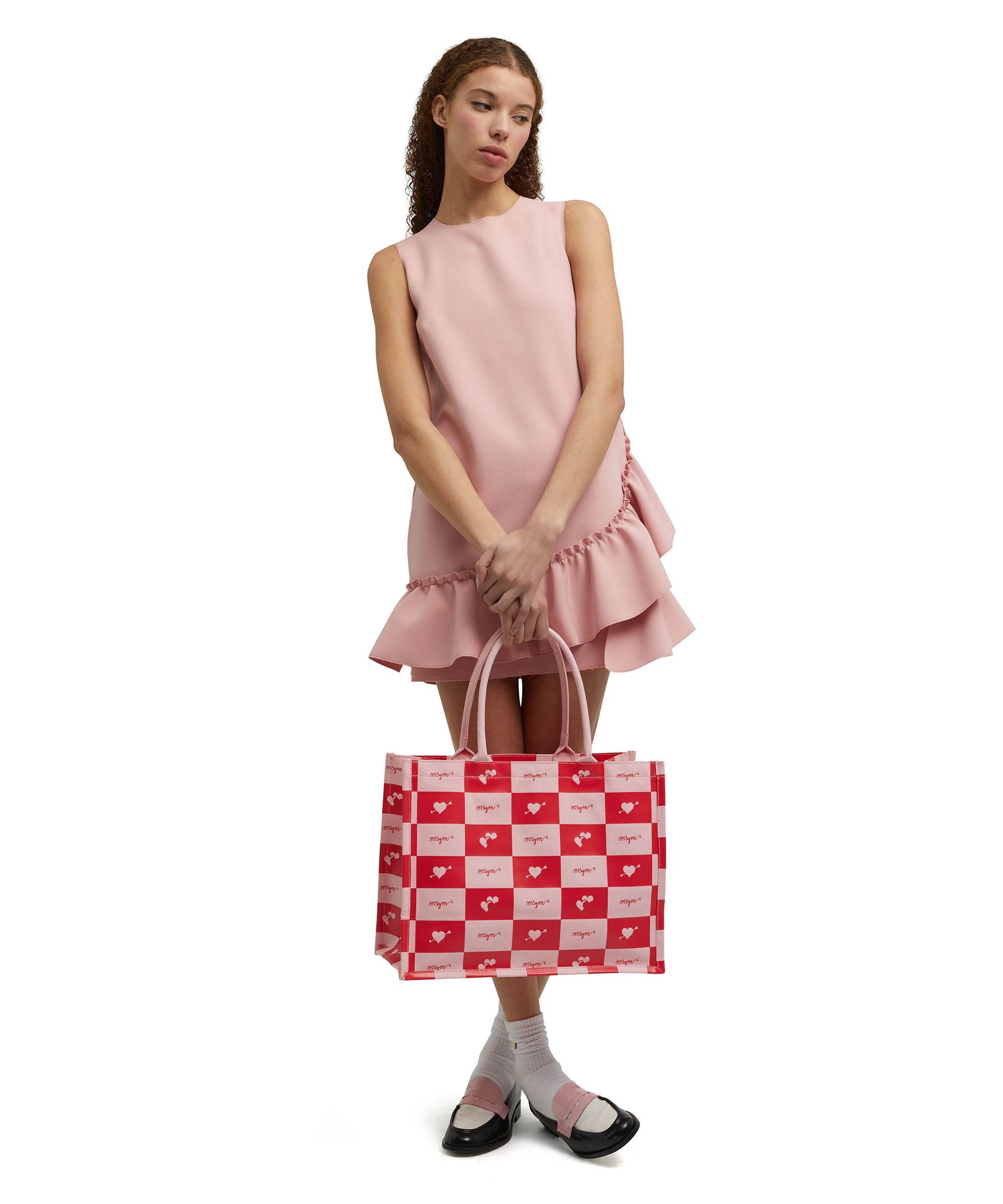 Blended cotton MSGM Canvas Tote Bag 5