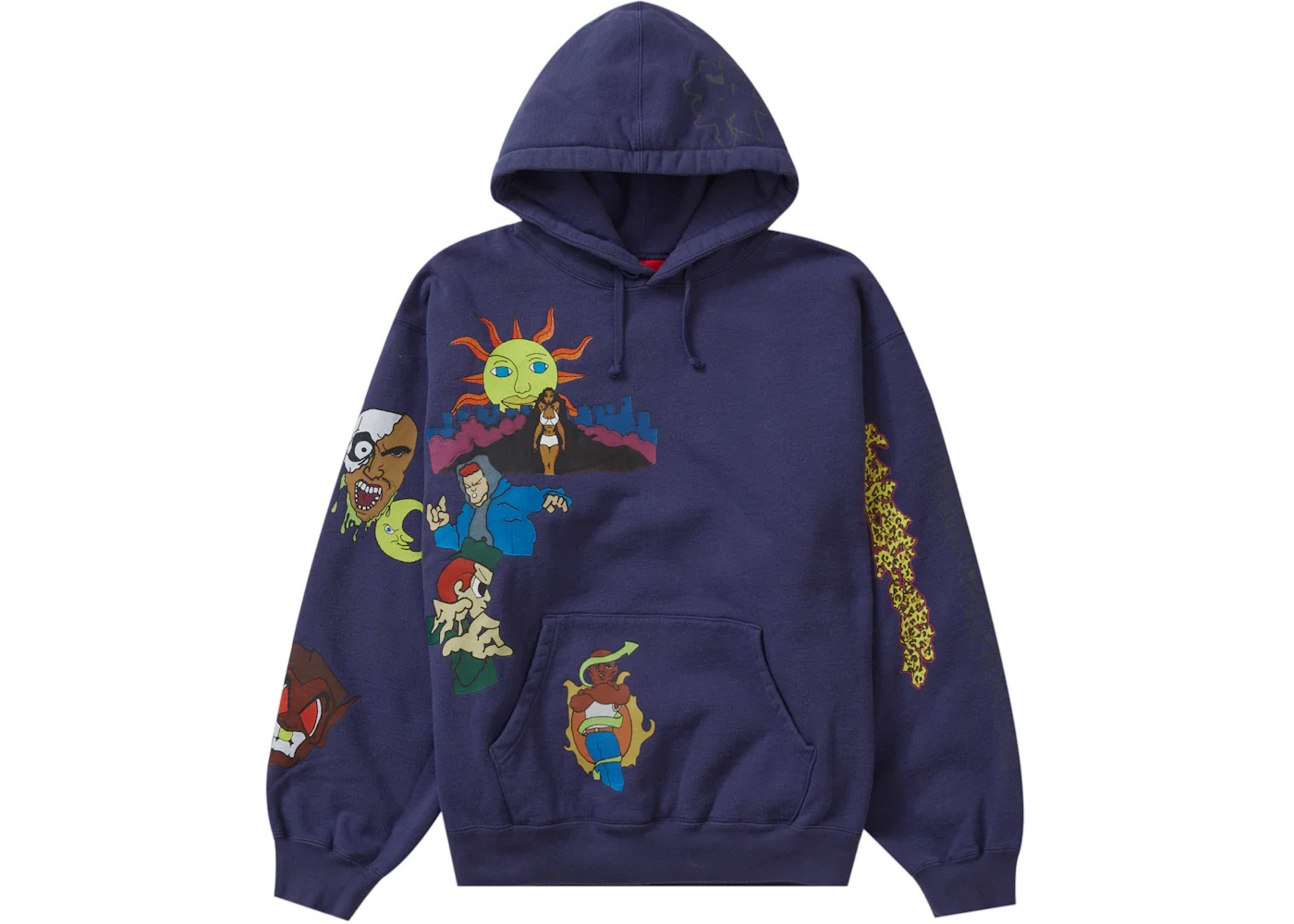 Supreme Sunrise Hooded Sweatshirt Washed Navy - 1