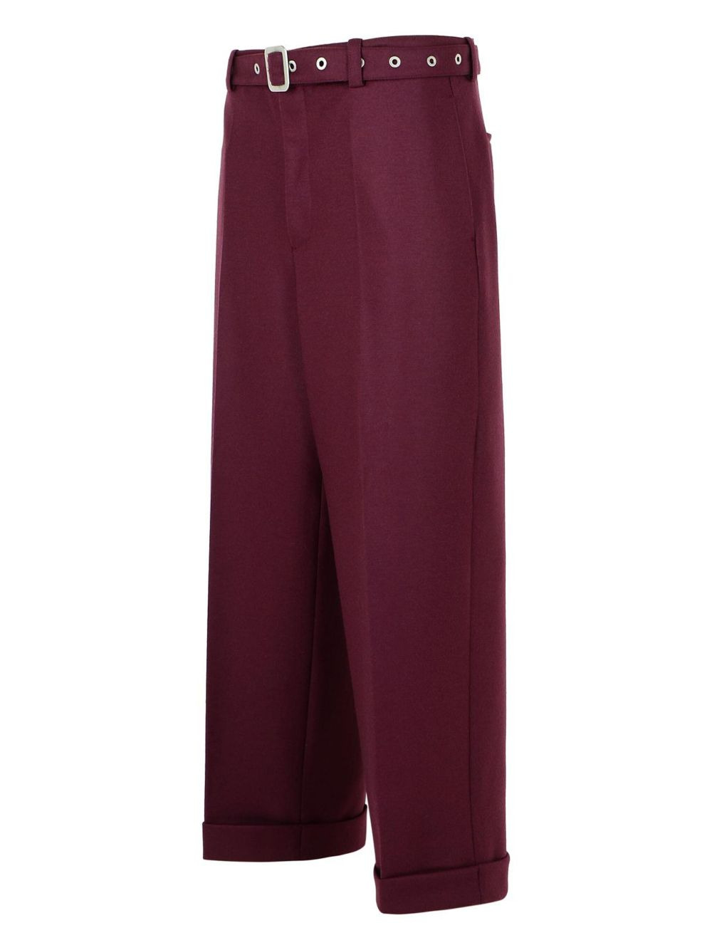 belted wool trousers - 3