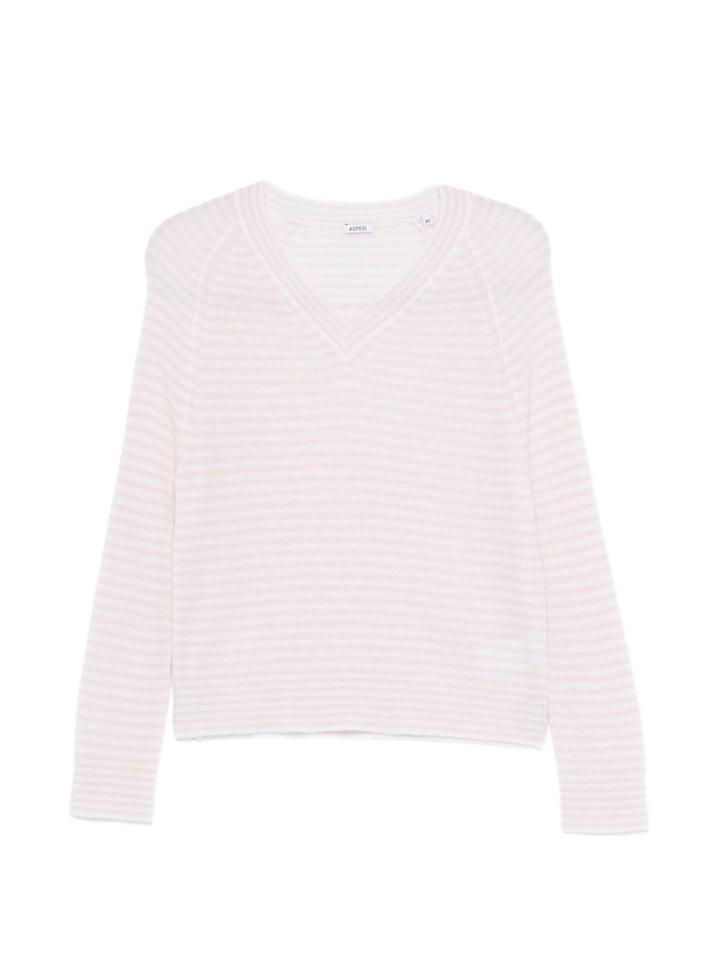 V-neck striped sweater 1