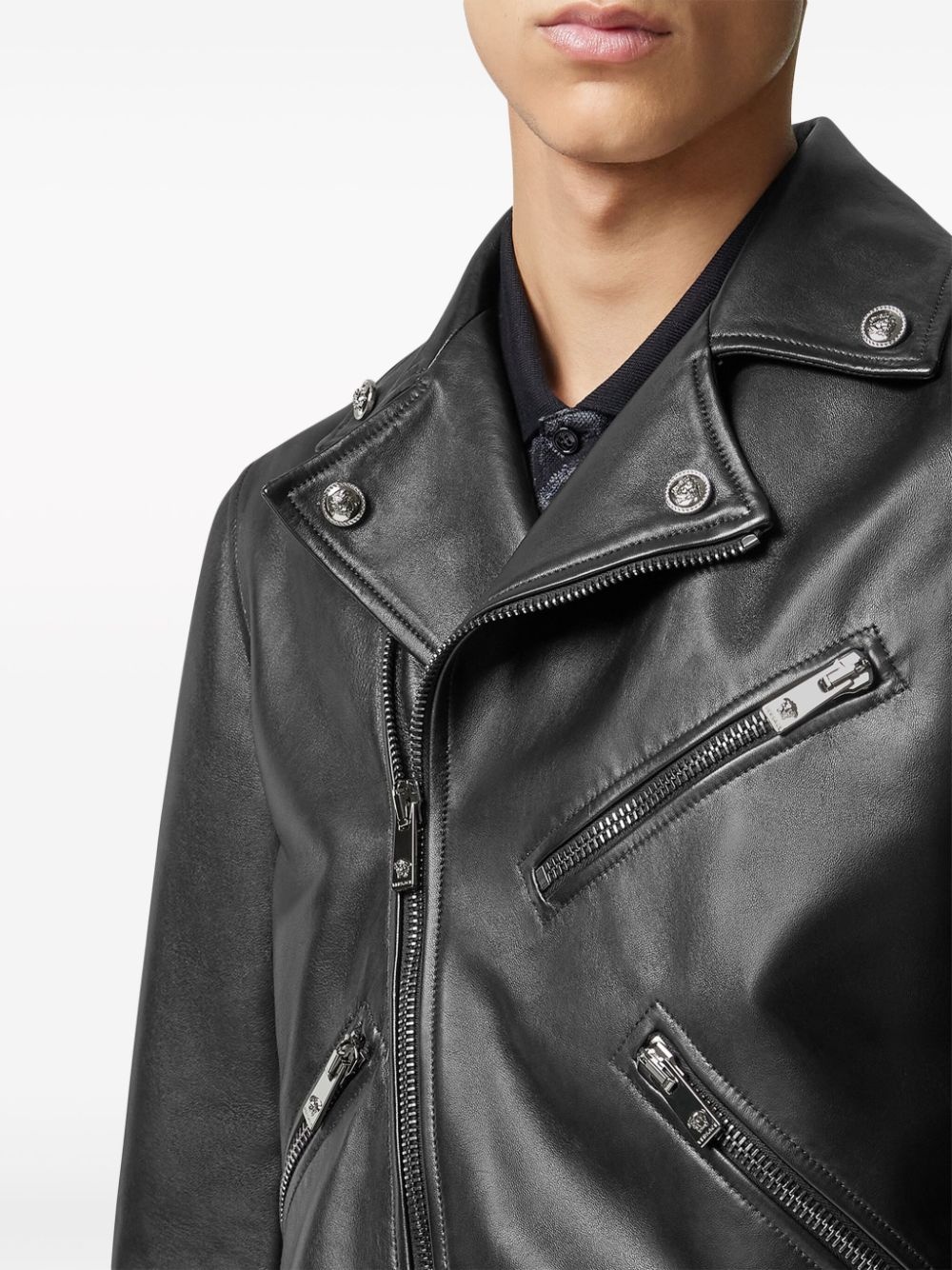 leather biker jacket - 4