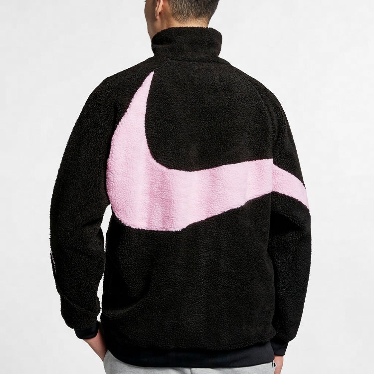 Nike Big Swoosh Polar Fleece Jacket 'Black Pink' BQ6546-016 - 6