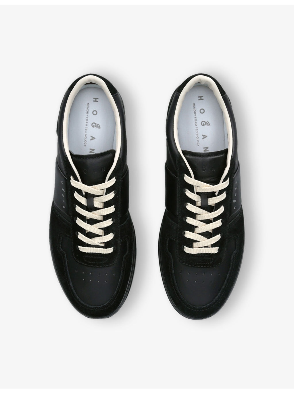 H-TV Logo-Print Leather Low-Top Trainers - 2