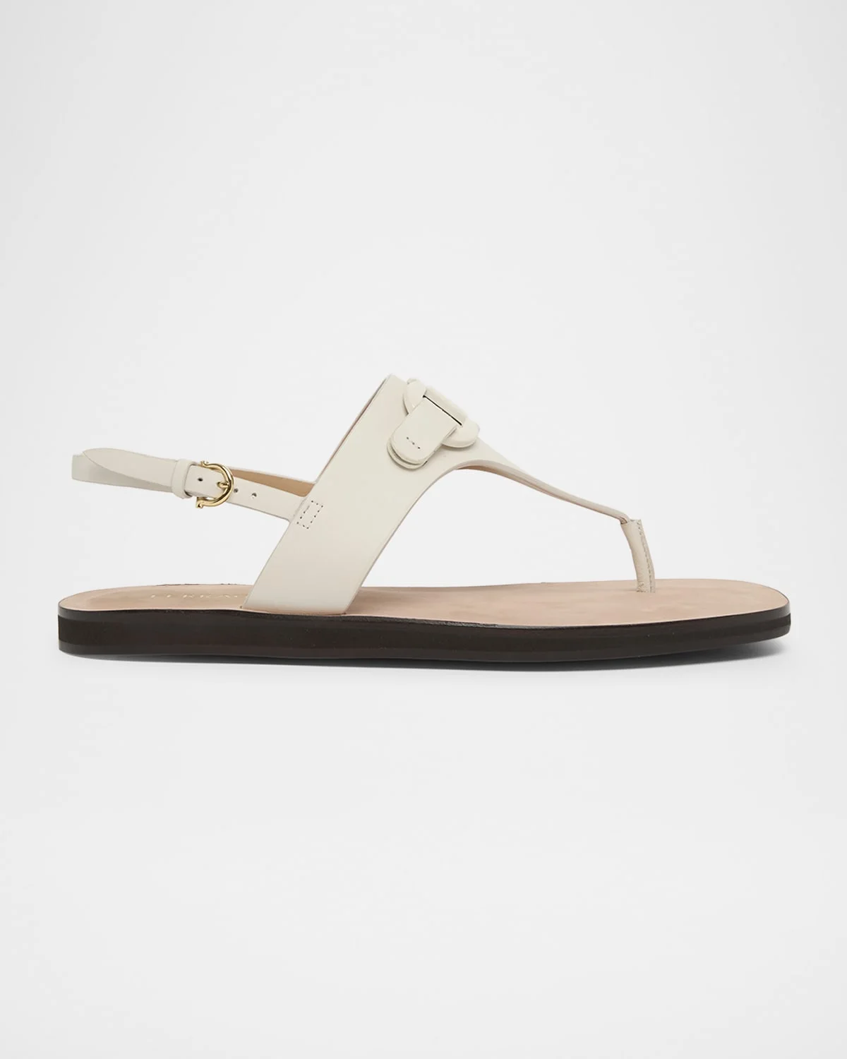 Siriana Gancio Leather Thong Sandals - 1