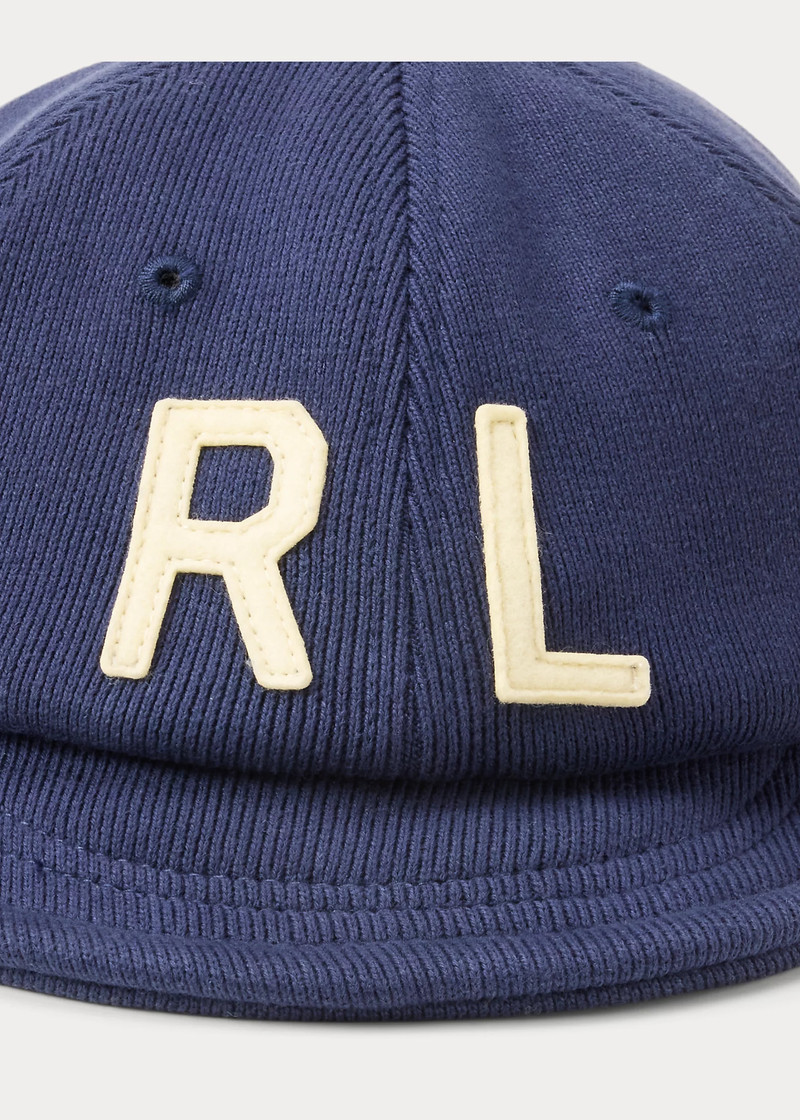 Rib-Knit Cotton Letter Cap 3