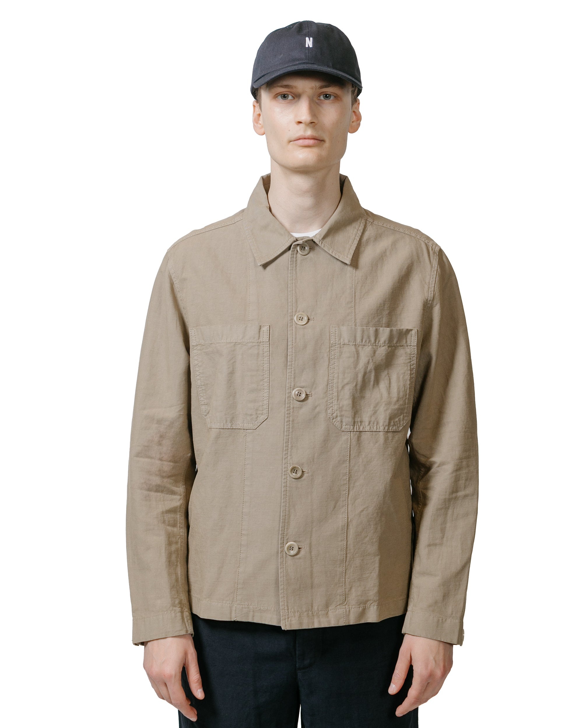 Tyge Cotton Linen Overshirt Clay - 2