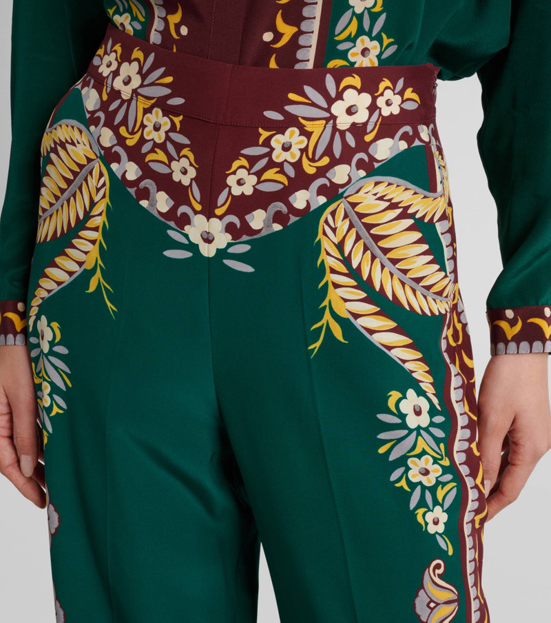 Printed silk wide-leg pants 4