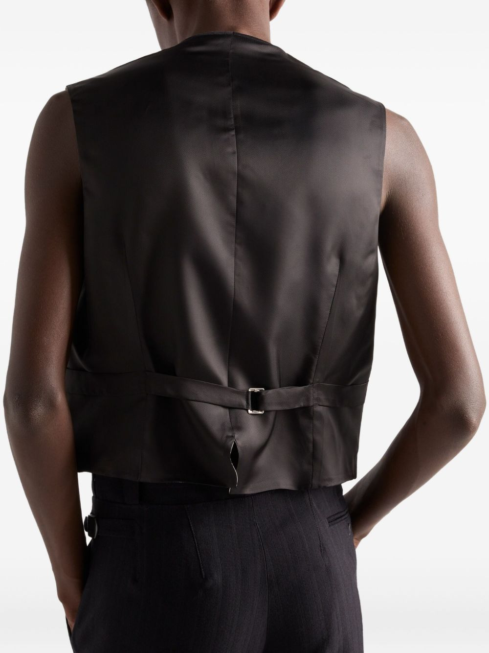 pinstripe five-button vest - 3