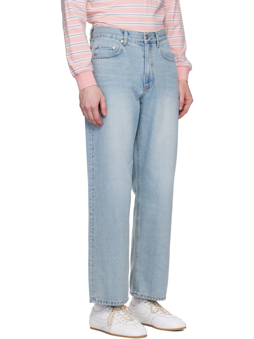 Blue Low Rise Loose Jeans - 2
