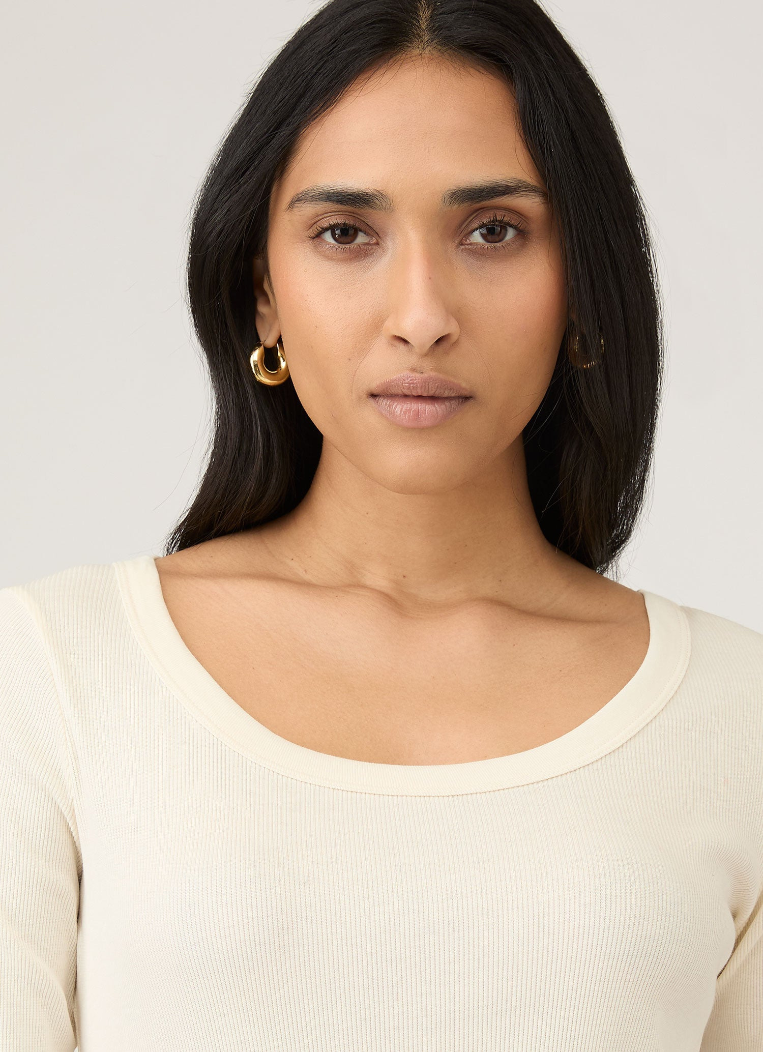 Ribbed Scoop Neck T‑shirt - 4