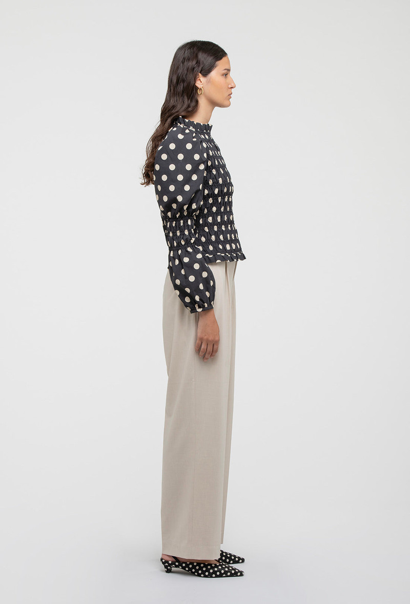 Antoon Blouse - Black/Ecru Spot 4