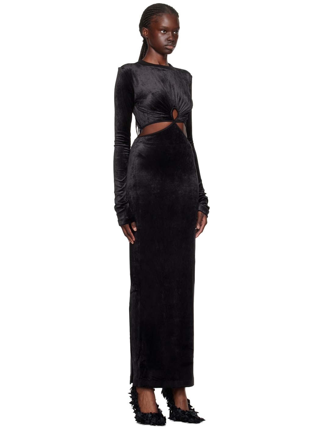 Black Keyhole Maxi Dress - 2
