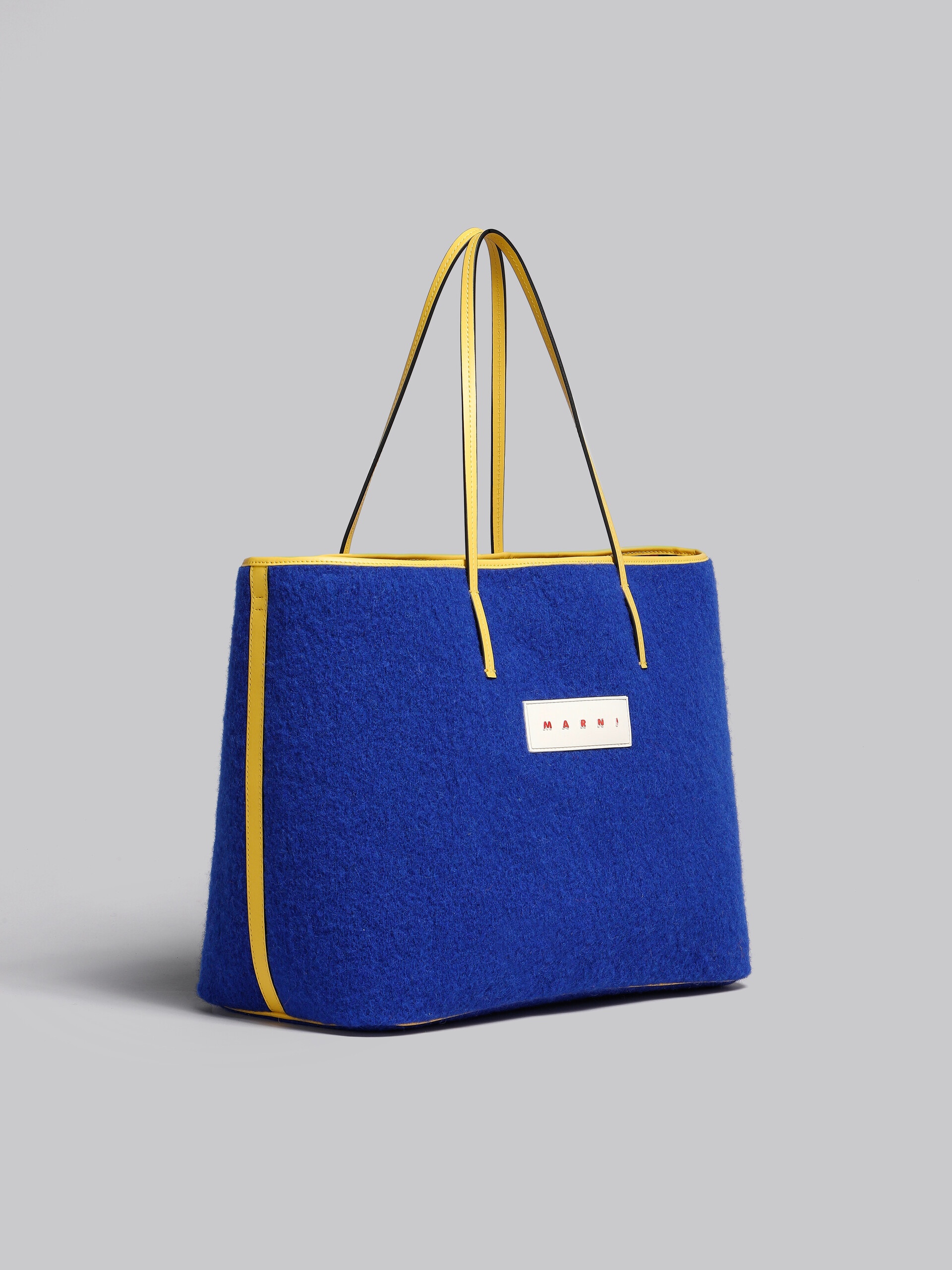 BLUE REVERSIBLE SHOPPING BAG IN FELT AND COTTON - 6