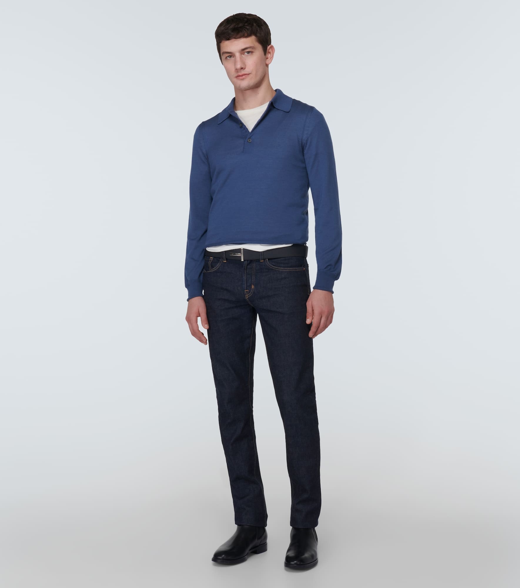 Cashmere and silk polo sweater - 2