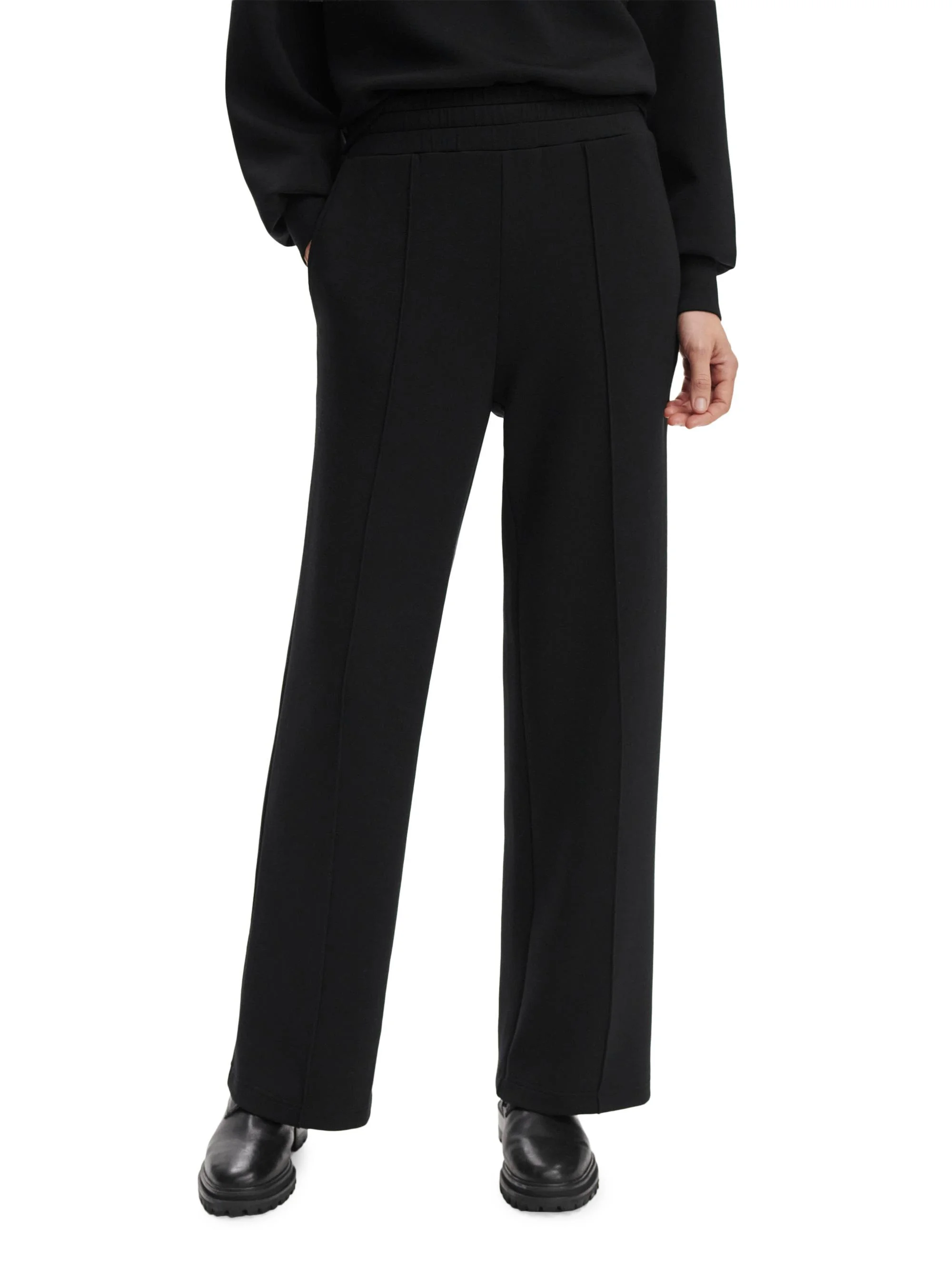 Women's Doublesoft Wide-Leg Pants - Black - 1